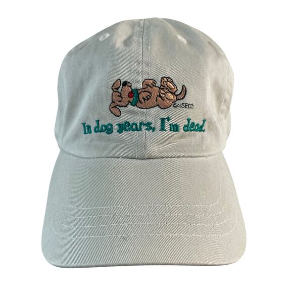 Vintage GR8 DOGS "In Dog Years I'm Dead" Embroidered Dad Hat Funny‎ Cotton Cap - Picture 1 of 10